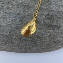 Load image into Gallery viewer, Gold Cornish Mussel Necklace