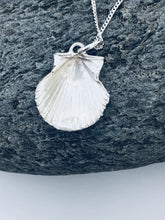 Load image into Gallery viewer, Silver Cornish Scallop Necklace