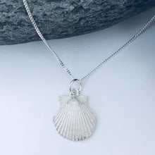 Load image into Gallery viewer, Silver Cornish Scallop Necklace