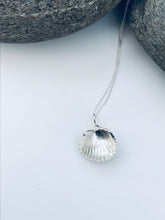 Load image into Gallery viewer, Silver Large Bawdsey Clam Shell Necklace