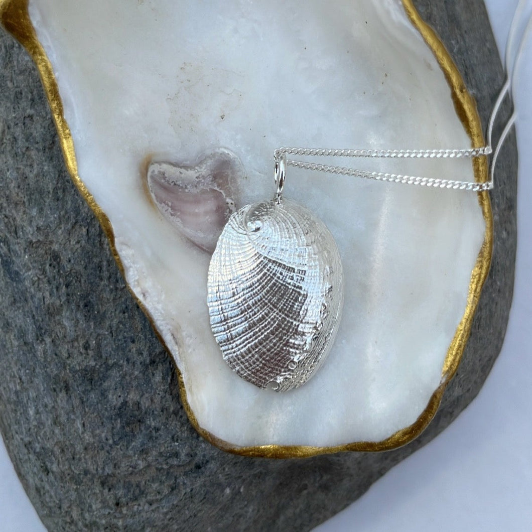Silver Abalone Necklace
