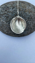Load image into Gallery viewer, Large Silver Clam Shell Necklace