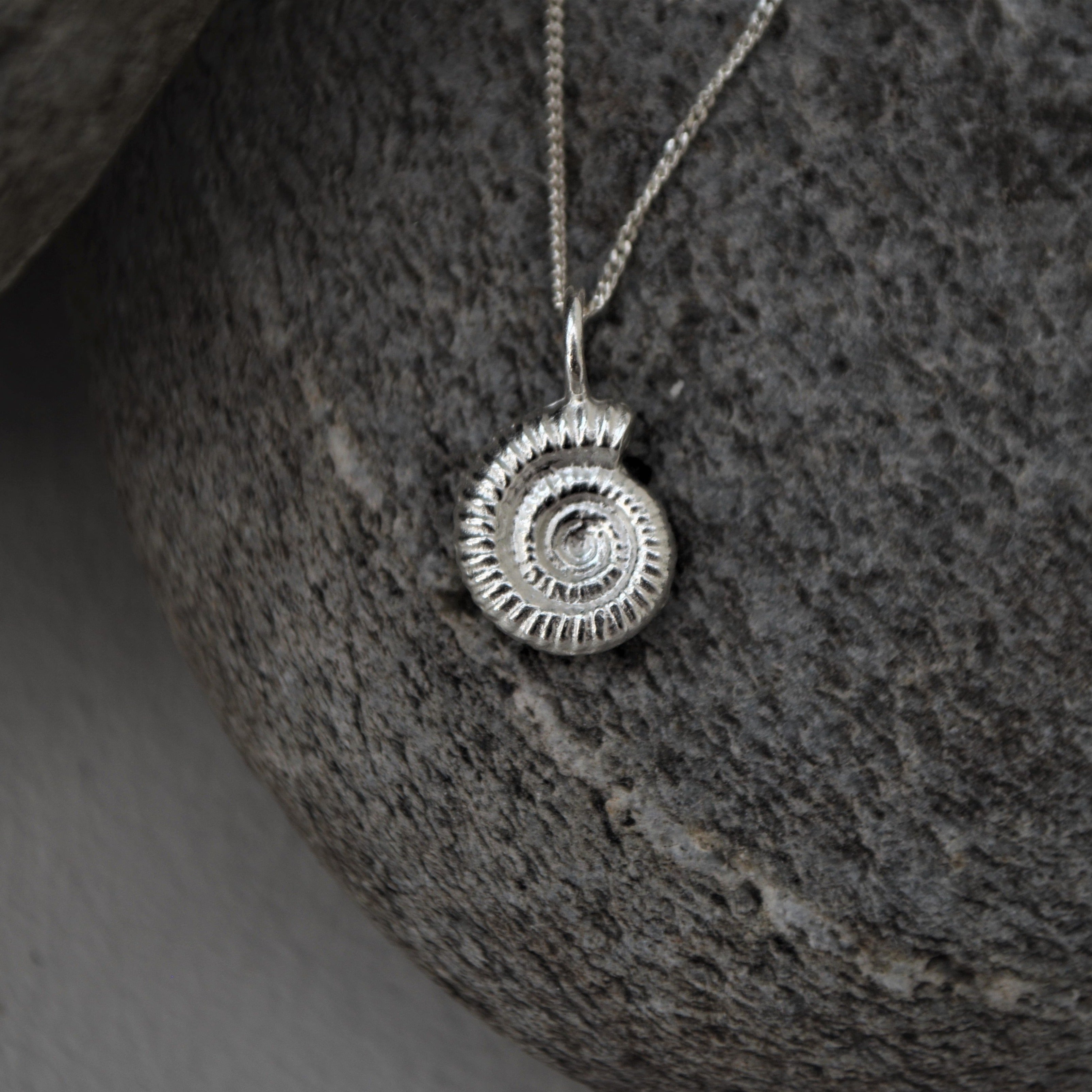 Silver Ammonite Shell Necklace SeaCoast Jewellery