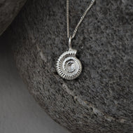 Silver Ammonite Shell Necklace