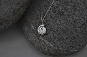 Silver Ammonite Shell Necklace