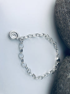 Silver Ammonite Chain Bracelet