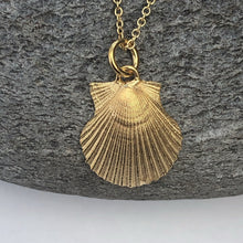 Load image into Gallery viewer, Gold Scallop Necklace