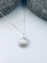 Load image into Gallery viewer, Silver Large Bawdsey Clam Shell Necklace