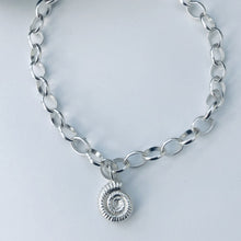 Load image into Gallery viewer, Silver Ammonite Chain Bracelet