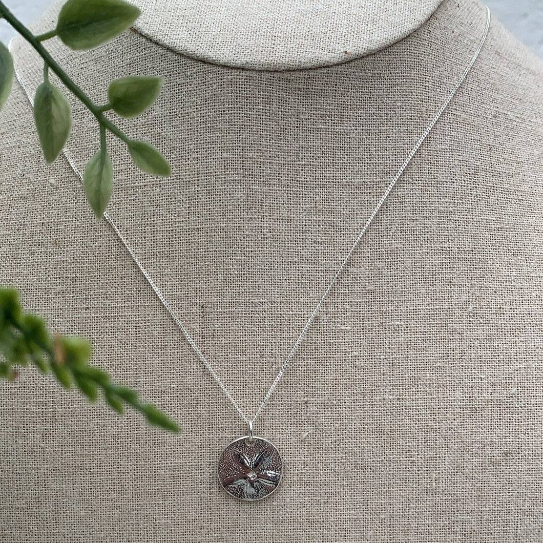 Sand Dollar Fossil Pendant