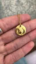 Load image into Gallery viewer, Gold Shell Fossil Pendant