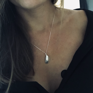 Silver Cornish Mussel Necklace