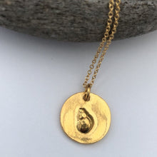 Load image into Gallery viewer, Gold Shell Fossil Pendant