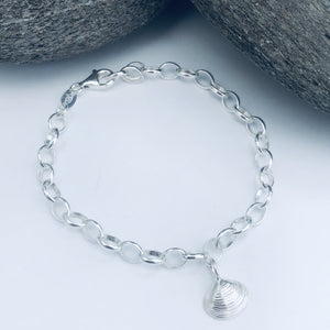 Silver Walberswick Clam Chain Bracelet