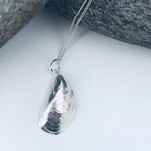 Silver Cornish Mussel Necklace