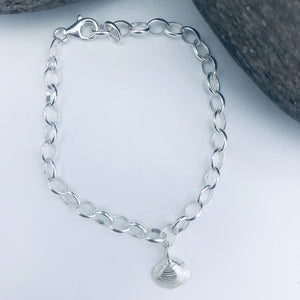 Silver Walberswick Clam Chain Bracelet