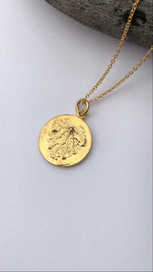 Gold Sutton Hoo Leaf ‘Fossil’ Pendant