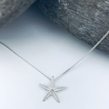 Load image into Gallery viewer, Silver Starfish Necklace