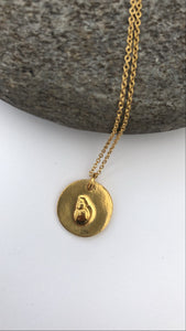 Gold Shell Fossil Pendant