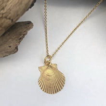 Load image into Gallery viewer, Gold Scallop Necklace