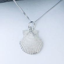 Load image into Gallery viewer, Silver Cornish Scallop Necklace