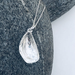 Silver Cornish Mussel Necklace