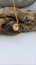 Load image into Gallery viewer, Gold Ammonite Shell Necklace
