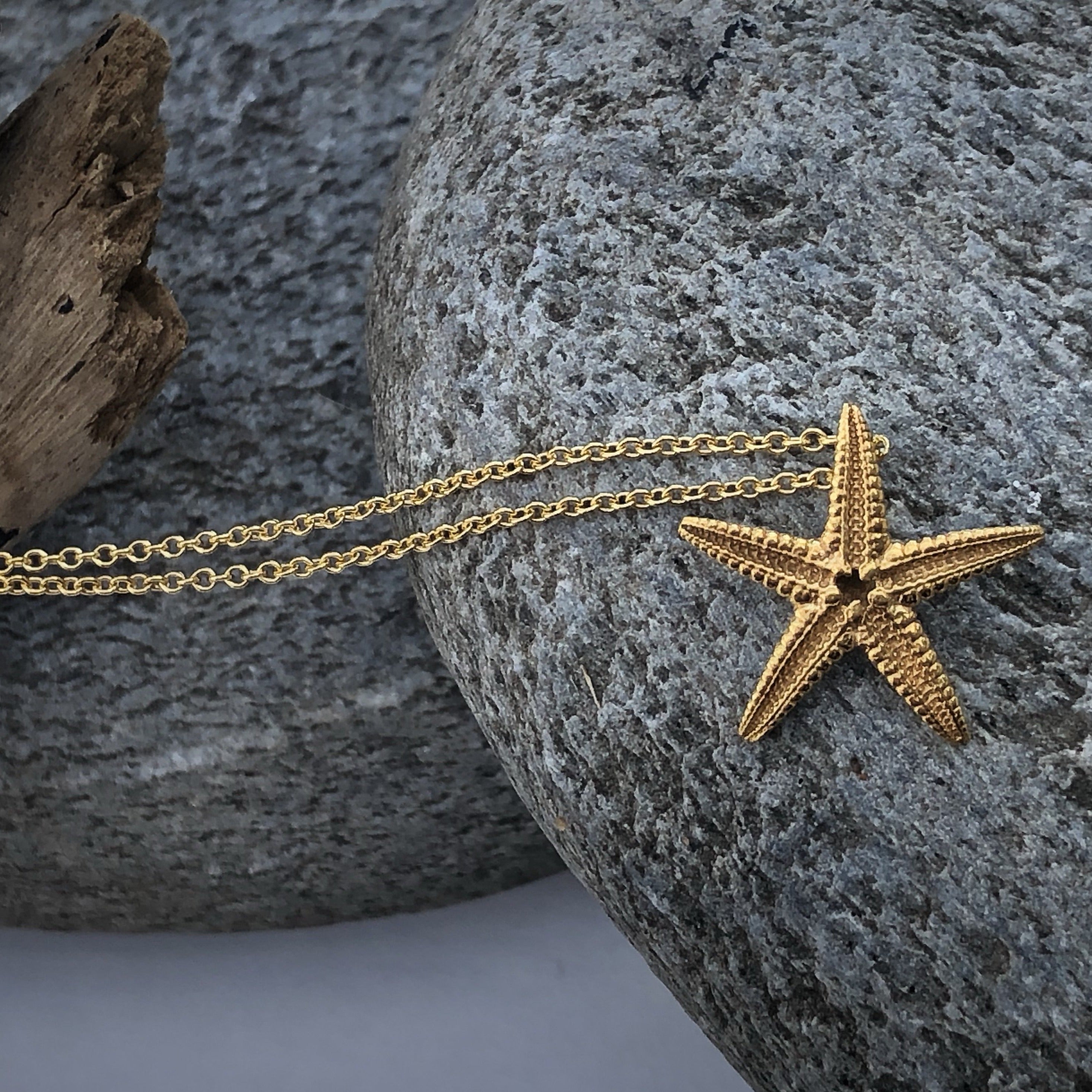 Gold Starfish Necklace SeaCoast Jewellery