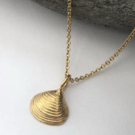 Gold  Walberswick Clam Shell Necklace