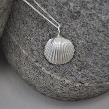 Load image into Gallery viewer, Silver Large Bawdsey Clam Shell Necklace